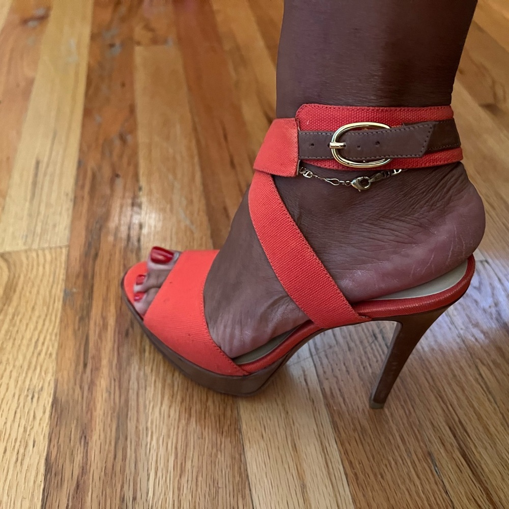 Alexandre Birman platform tweed and leather sandals